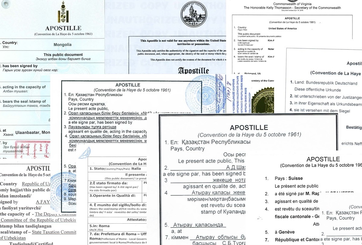 Апостиль Алматы BPM Апостилирование от Бюро переводов в Алматы